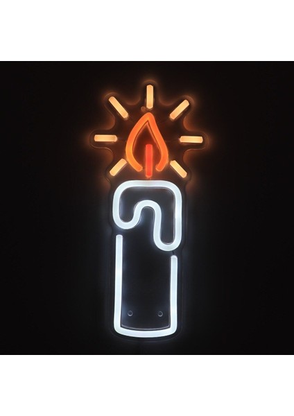60 cm Kumandalı Neon LED Tasarım Duvar Dekor Aydınlatması - Özelleştirilebilir LED Tabela-58