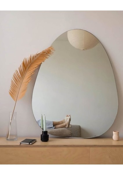 190 cm Asimetrik Duvar Dekorasyon Aynası - Konsol Üstü Salon Dekorasyon AYNASI-520