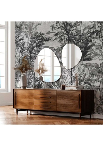 170 cm Asimetrik Duvar Dekorasyon Aynası - Konsol Üstü Salon Dekorasyon AYNASI-888 modelleri