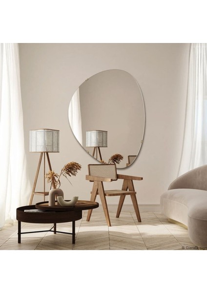 120 cm Asimetrik Duvar Dekorasyon Aynası - Konsol Üstü Salon Dekorasyon AYNASI-883
