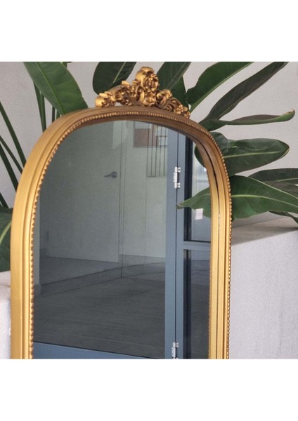 200 x 120 cm Ahşap Oyma 3 Boyutlu Boy Aynası - Özel Ahşap Üretim Dev Boy Aynası - Gold indirimleri