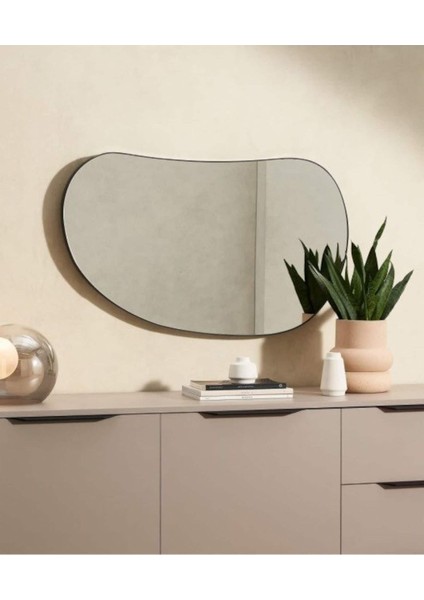 130 cm Asimetrik Duvar Dekorasyon Aynası - Konsol Üstü Salon Dekorasyon AYNASI-1039