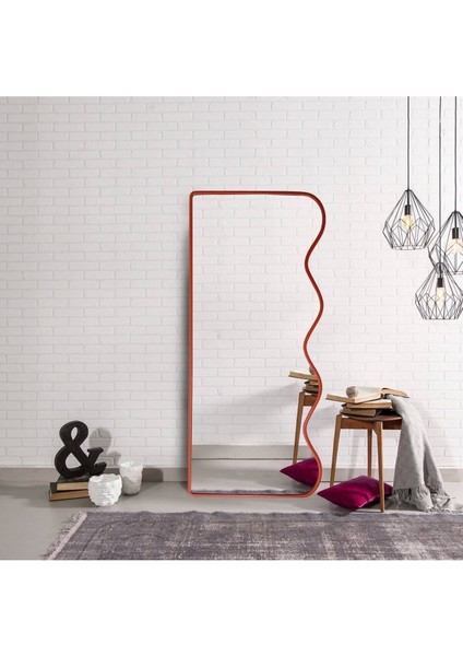 170 cm Dalga Desenli Dekoratif Duvar Boy Aynası