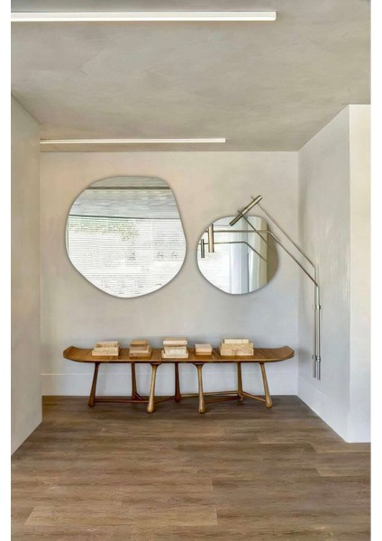 70 cm Asimetrik Duvar Dekorasyon Aynası - Konsol Üstü Salon Dekorasyon Aynası (Tek FIYATIDIR)-315