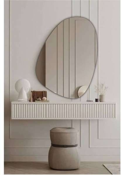 90 cm Asimetrik Duvar Dekorasyon Aynası - Konsol Üstü Salon Dekorasyon AYNASI-290