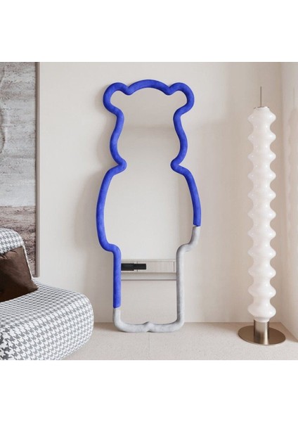 170 cm Ayıcık Şekilli Özel Üretim Kumaş Çerçeveli Dekoratif Duvar Boy Aynası fiyatları