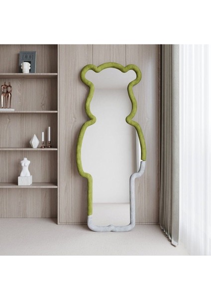 170 cm Ayıcık Şekilli Özel Üretim Kumaş Çerçeveli Dekoratif Duvar Boy Aynası modelleri
