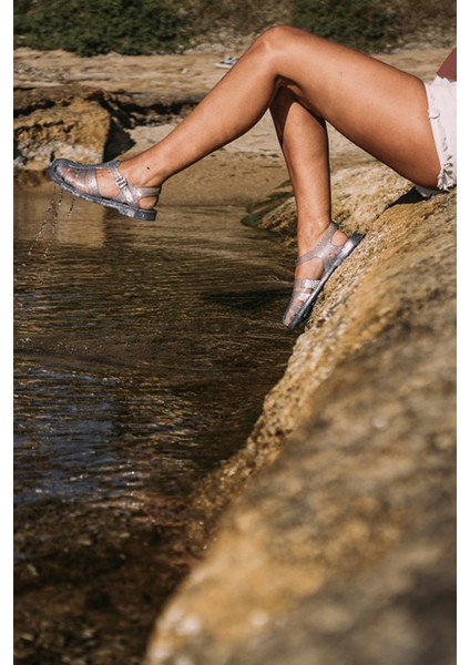Biarritz Glitter Kadın Gümüş Simli Sandalet fırsatları