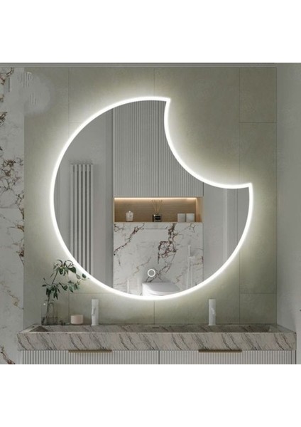 70 cm Ledli Banyo Aynası-Konsol Makyaj Aynası