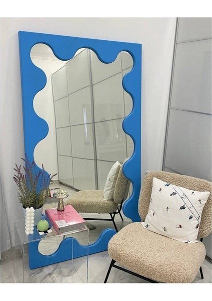 90 cm Dalga Desenli Dekoratif Duvar Boy Aynası modelleri