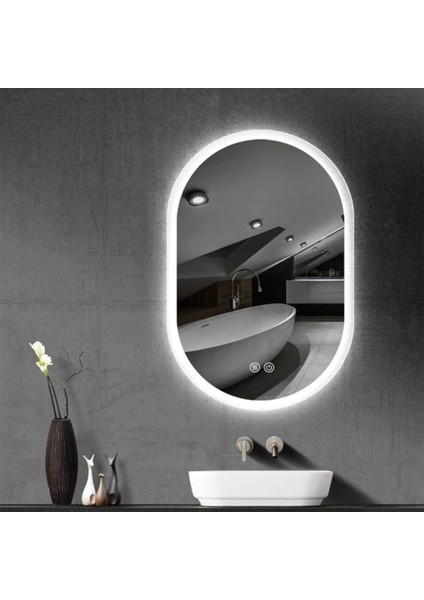 80 cm Ledli Banyo Aynası-Konsol Makyaj Aynası