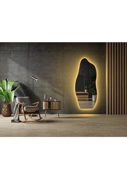 150 cm Ledli Dalgalı Dekoratif Duvar Boy Aynası fiyatları