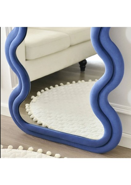 80 cm Dalga Desenli Dekoratif Duvar Boy Aynası fırsatları