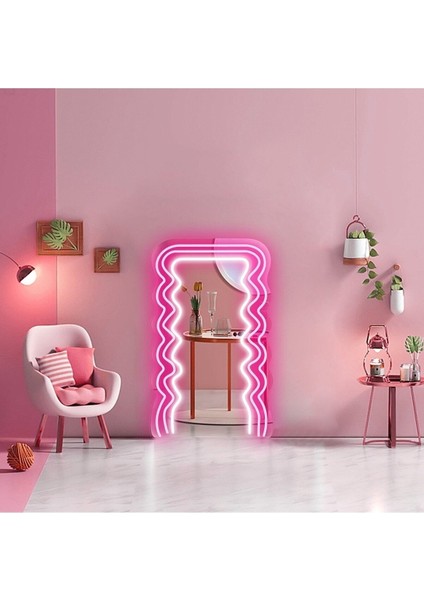 150 cm Ledli Desenli Dekoratif Duvar Boy Aynası fırsatları