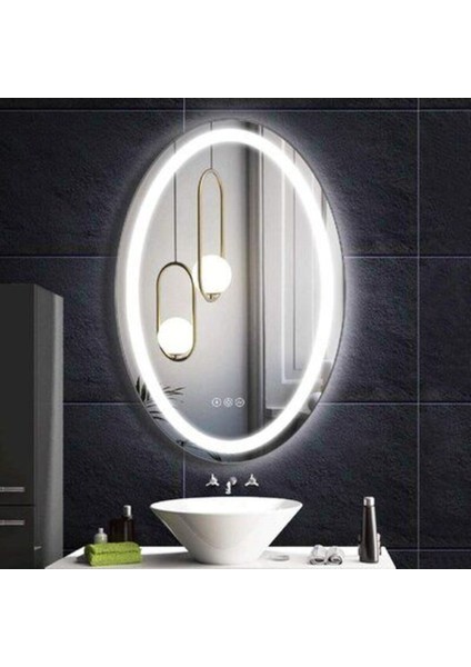 60 cm Ledli Banyo Aynası-Konsol Makyaj Aynası