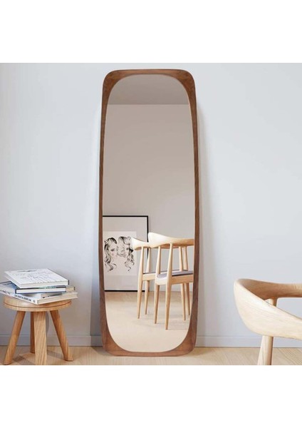 150 cm Dekoratif Duvar Boy Aynası-Doğal Ahşap Masif ÇERÇEVELI(ÖZELLEŞTIRILEBILIR)-490