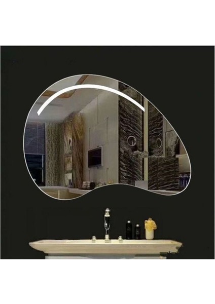 70 cm Ledli Banyo Aynası-Konsol Makyaj Aynası