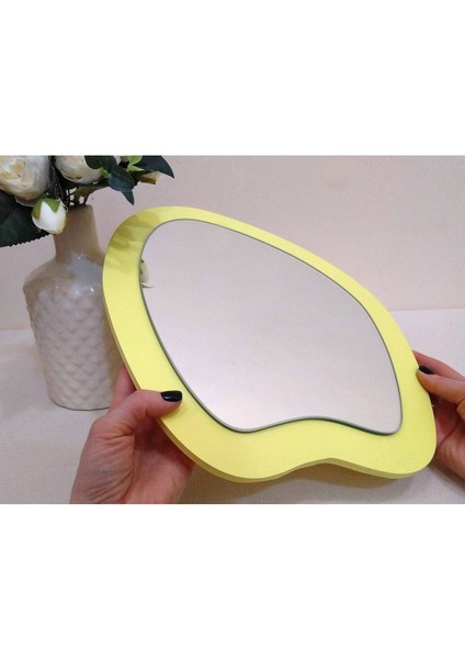 Asimetrik Kıvrımlı Masaüstü Makyaj Aynası - Tatlı Duvar Dekor Aynası - 4 (Renk MEVCUT)-45 x 36 cm modelleri