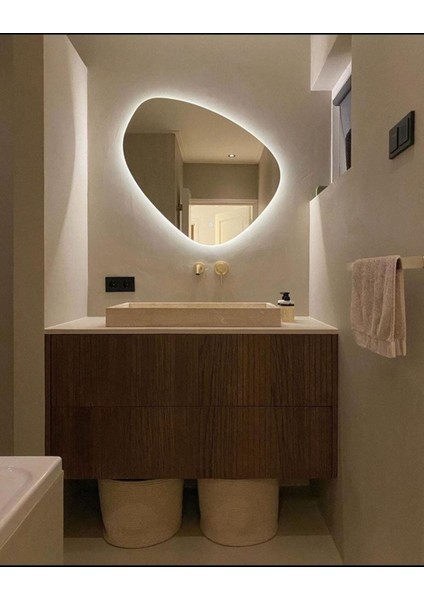 90 cm Ledli Banyo Aynası-Konsol Makyaj Aynası