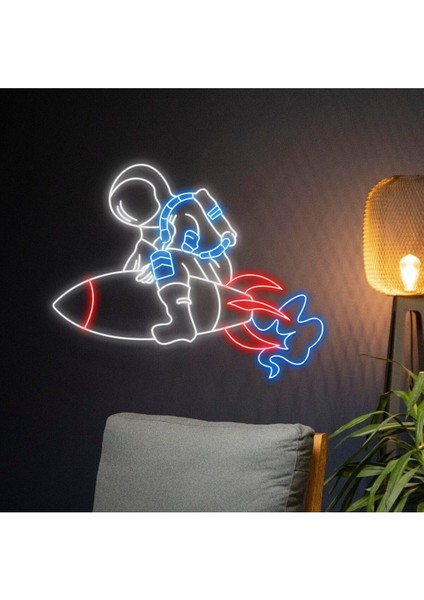 60 cm Kumandalı Neon LED Tasarım Duvar Dekor Aydınlatması - Özelleştirilebilir LED TABELA-184