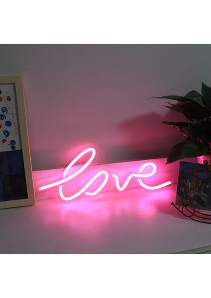 60 cm Kumandalı Neon LED Tasarım Duvar Dekor Aydınlatması - Özelleştirilebilir LED Tabela-74