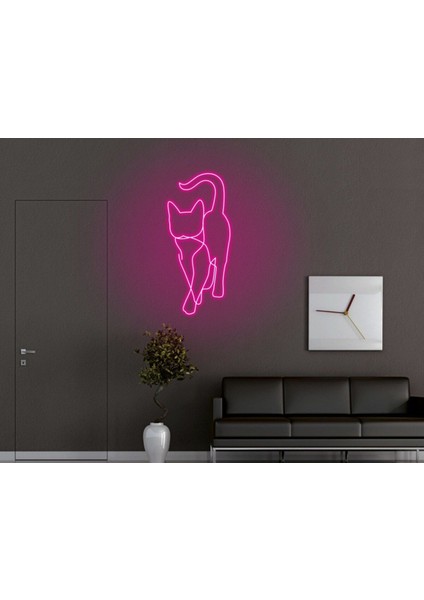 120 cm Kumandalı Neon LED Tasarım Duvar Dekor Aydınlatması - Özelleştirilebilir LED TABELA-167