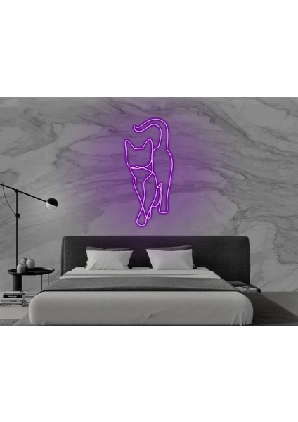 120 cm Kumandalı Neon LED Tasarım Duvar Dekor Aydınlatması - Özelleştirilebilir LED TABELA-167