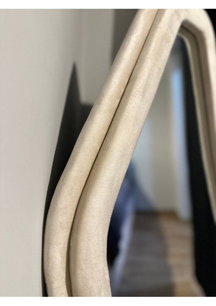 Geometrik Kumaş Çerçeveli Dekoratif Boy Aynası - Çift Katlı - 180 x 90 cm indirimleri