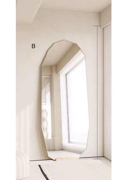190 cm Asimetrik Duvar Boy Aynası - Konsol Üstü Salon Dekorasyon Aynası-21 modelleri
