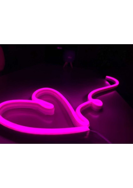 90 cm Kumandalı Neon LED Tasarım Duvar Dekor Aydınlatması - Özelleştirilebilir LED TABELA-111