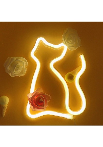 90 cm Kumandalı Neon LED Tasarım Duvar Dekor Aydınlatması - Özelleştirilebilir LED Tabela-78