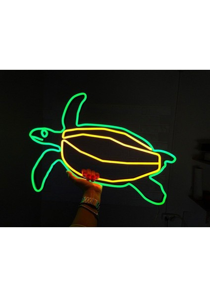 60 cm Kumandalı Neon LED Tasarım Duvar Dekor Aydınlatması - Özelleştirilebilir LED TABELA-108 modelleri