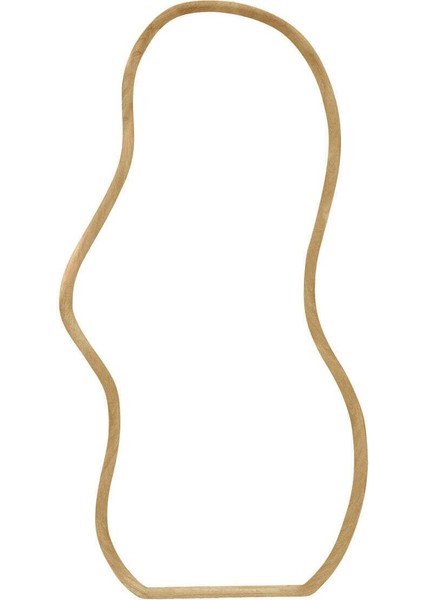 180 x 70 cm Asimetrik Ağaç Çerçeveli Estetik Boy Aynası