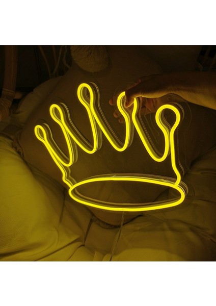 60 cm Kumandalı Neon LED Tasarım Duvar Dekor Aydınlatması - Özelleştirilebilir LED TABELA-134