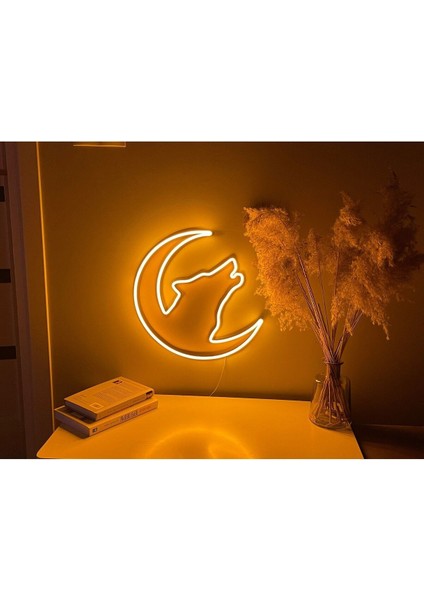 120 cm Kumandalı Neon LED Tasarım Duvar Dekor Aydınlatması - Özelleştirilebilir LED TABELA-119