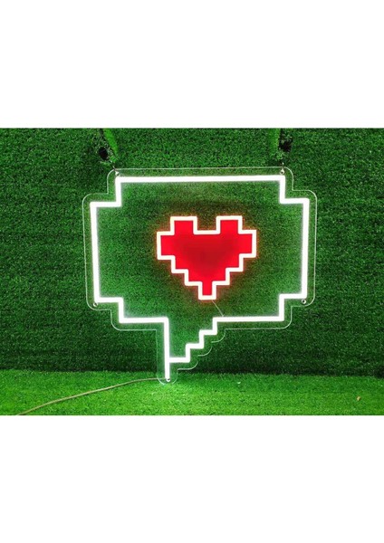 60 cm Kumandalı Neon LED Tasarım Duvar Dekor Aydınlatması - Özelleştirilebilir LED Tabela-85
