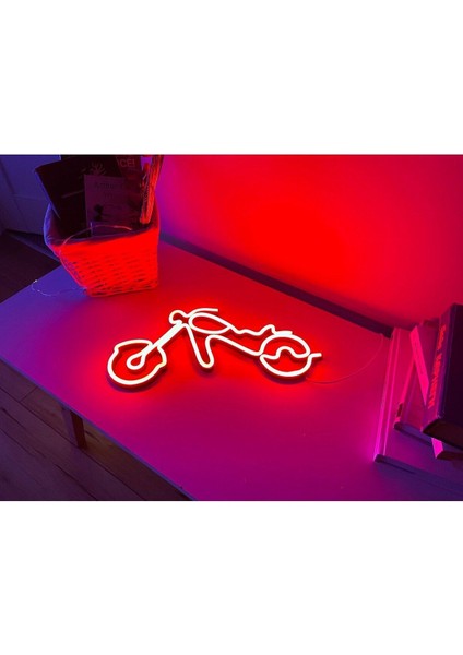 90 cm Kumandalı Neon LED Tasarım Duvar Dekor Aydınlatması - Özelleştirilebilir LED TABELA-114