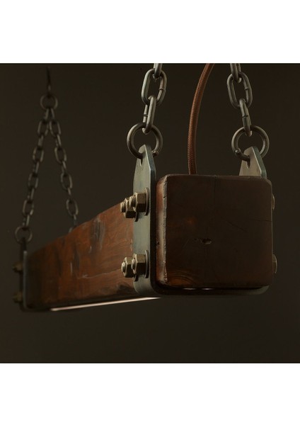 100 cm Modern Tasarımlı Dekoratif Aydınlatma Avizesi -Doğal Masif Ahşap Iç Mekan Aydınlatması fırsatları