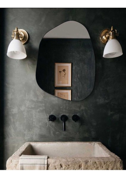 100 cm Asimetrik Duvar Dekorasyon Aynası - Konsol Üstü Salon Dekorasyon Aynası (Tek FIYATIDIR)-120 fiyatları