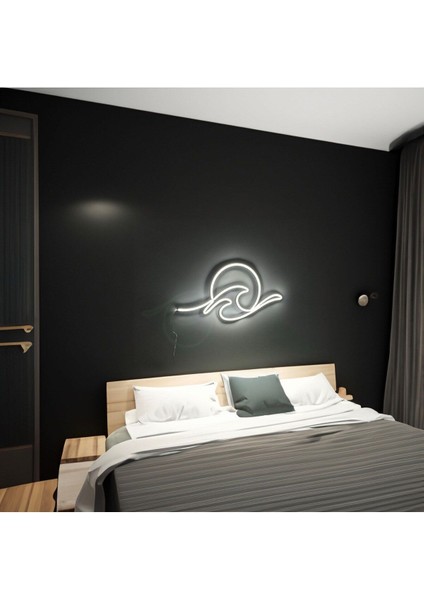 60 cm Kumandalı Neon LED Tasarım Duvar Dekor Aydınlatması - Özelleştirilebilir LED Tabela-93