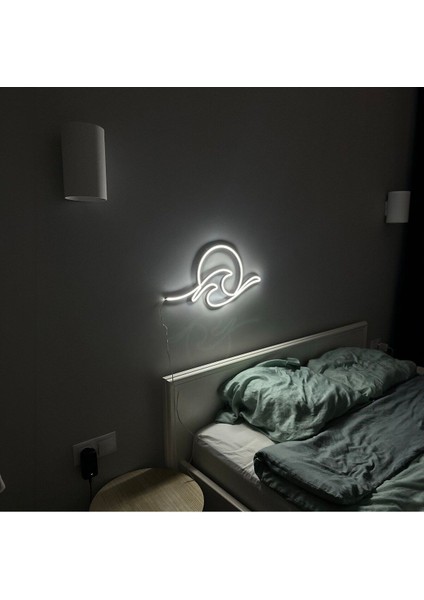 60 cm Kumandalı Neon LED Tasarım Duvar Dekor Aydınlatması - Özelleştirilebilir LED Tabela-93