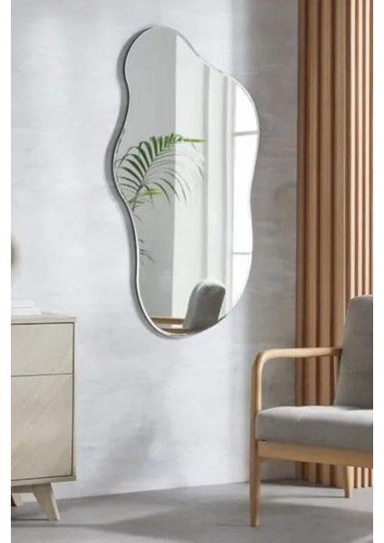 130 cm Asimetrik Duvar Dekorasyon Aynası - Konsol Üstü Salon Dekorasyon AYNASI-653