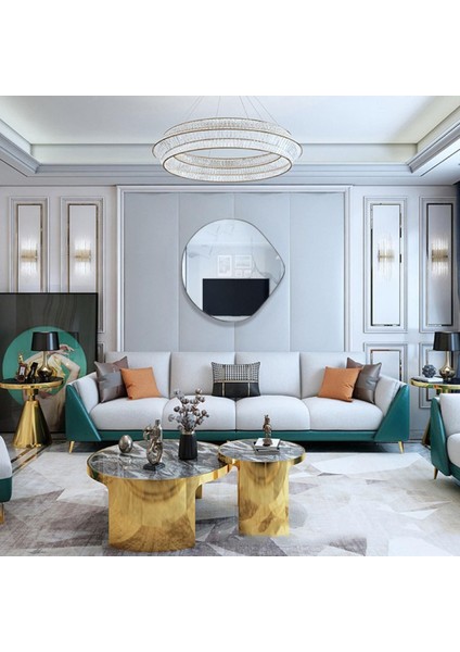 140 cm Asimetrik Duvar Dekorasyon Aynası - Konsol Üstü Salon Dekorasyon AYNASI-751 fırsatları