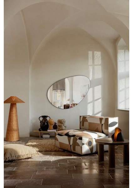 200 cm Asimetrik Duvar Dekorasyon Aynası - Konsol Üstü Salon Dekorasyon AYNASI-178 fırsatları