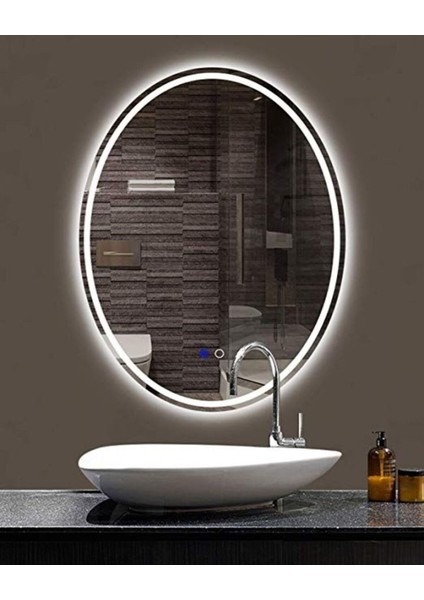 80 cm Ledli Banyo Aynası-Konsol Makyaj Aynası