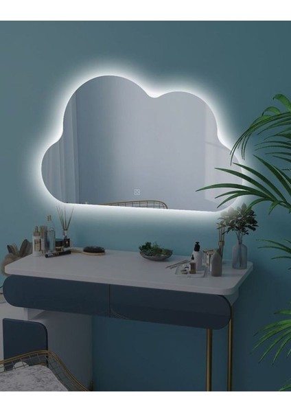 80 cm Ledli Banyo Aynası-Konsol Makyaj Aynası