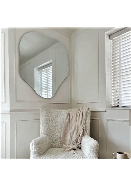 130 cm Asimetrik Duvar Dekorasyon Aynası - Konsol Üstü Salon Dekorasyon AYNASI-782