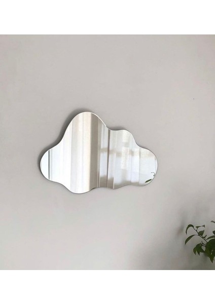 60 cm Asimetrik Duvar Dekorasyon Aynası - Konsol Üstü Salon Dekorasyon AYNASI-727
