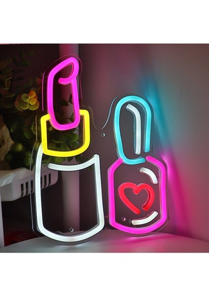 90 cm Kumandalı Neon LED Tasarım Duvar Dekor Aydınlatması - Özelleştirilebilir LED Tabela-59