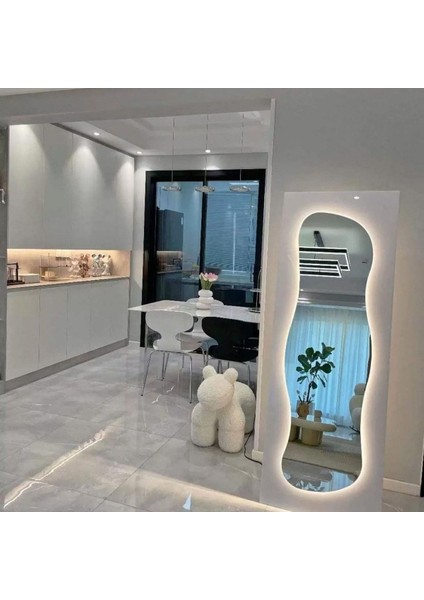 150 cm Ledli Dalgalı Dekoratif Duvar Boy Aynası modelleri